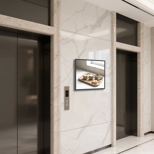 Neueste Unternehmenslösungen zu FIONEXX Quadrat LCD Werbeanzeige