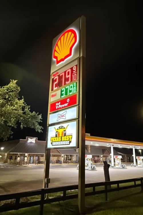 Neueste Unternehmenslösungen zu Tankstellen LED-Digitalanzeige