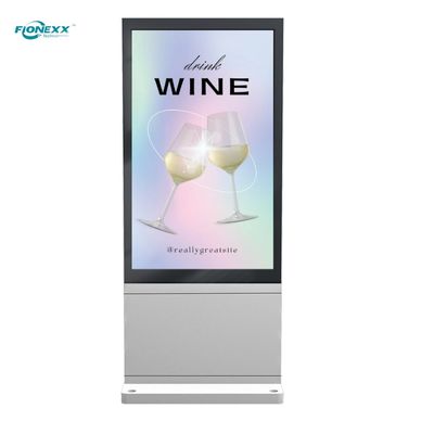 Guter Preis 49 Zoll Silber AD Board Outdoor Lüfterlos vertikaler digitaler Totem Online