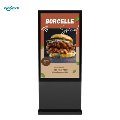 Guter Preis 75 Zoll schwarz AD Board Außenventilatorlos vertikaler digitaler Totem Online