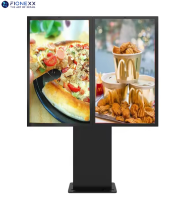 Guter Preis 55 Zoll*3 LCD-Display Außenstandwasserdicht Kiosk für Drive Thru Restaurants Online