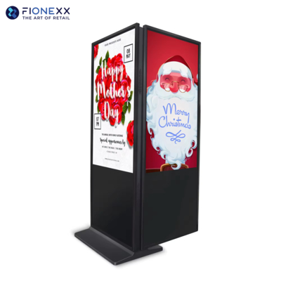Guter Preis 1920*1080 Auflösung LCD Werbebildschirm Digitale Beschilderung Smart Kiosk Vertikales Totem Boden Stehender Touchscreen Online