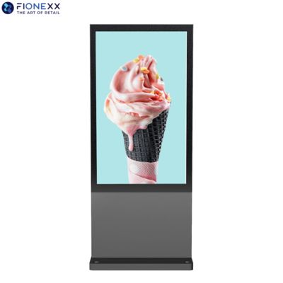 Guter Preis RoHS-Floor-Standing-Digital Signage-Display für den Außenbereich LCD-Werbe-Player 100-240V Online