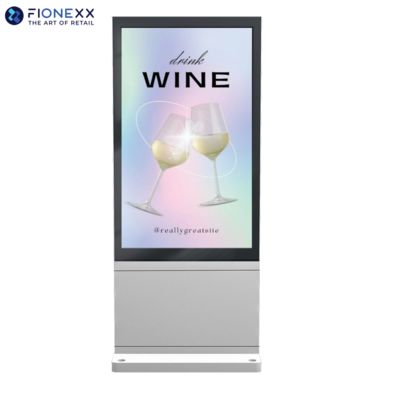 Guter Preis 49 Zoll Silber AD Board Outdoor Lüfterlos vertikaler digitaler Totem Online