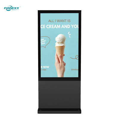 Guter Preis 32 Zoll schwarzes AD-Board Außenventilatorloses vertikales digitales Totem Online