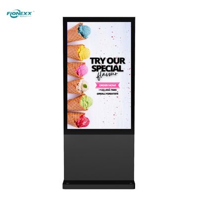 Guter Preis 49 Zoll schwarzes AD-Board Außenventilatorloses vertikales digitales Totem Online