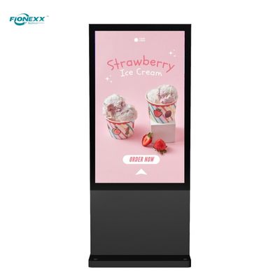 Guter Preis 49 Zoll schwarz Android Outdoor Ventilatorlos vertikaler digitaler Totem Online