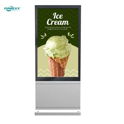 Guter Preis 75''Silber AD Board Außen LCD Kiosk Externe digitale Beschilderung 1650*928mm Online