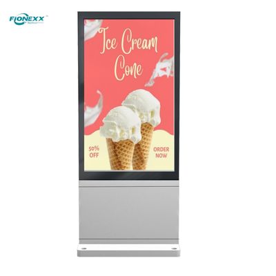 Guter Preis Silberne Fenster Vielseitiges Outdoor Digital Totem 75 Zoll Hochleistung Online