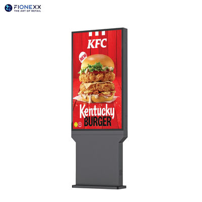 4K Outdoor Restaurant Werbeanzeige Bildschirm Digitale Beschilderung Drive durch System Menü Fensterplatten Dooh Kiosk