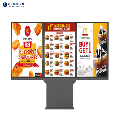 55 Zoll Drive-Through-Digital-Menü-Board IP66 Außen-Digital-Signage-Kiosk