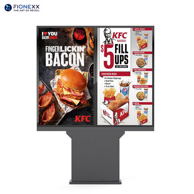 3000nits Drive durch Digitale Menüplatte 55 Zoll IP66 Außen-Digital Signage Kiosk