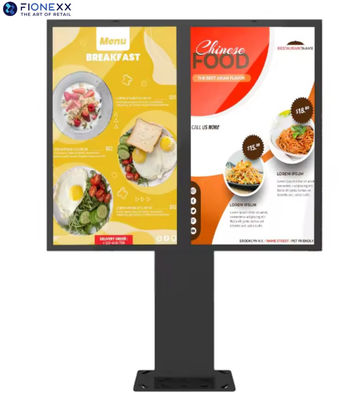 55 Zoll Outdoor Drive durch Digital Signage Wasserdicht Doppelbildschirm Drive durch Menü-Boards Anzeige LCD Digital Signage für Outdoor Restaurant