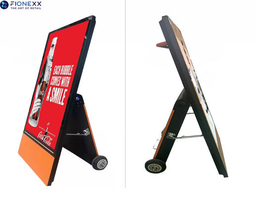 43 Zoll 1080P Outdoor Batteriebetriebenes Digital Signage Poster 2000 Nits PCAP Optional