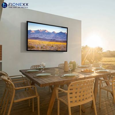 4K-Außenfernseher mit 2000nit hoher Helligkeit Wasserdicht IP55 Sprachassistent Fernbedienung eingebauter Lautsprecher LCD-Display Außenfernseher Wasserdicht Außenfernseher