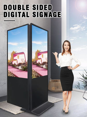 Guter Preis Doppelseitige Werbeanzeige Kontrast 1200 1 Helligkeit 350 nits 350 nits Android Digital Signage Online