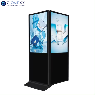 Innenwerbung Digital Signage Kiosk mit doppelseitigem Bodenstand und Android Lösung