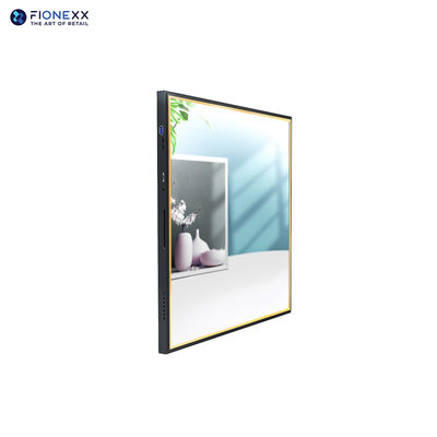 22 Zoll Quadrat LCD-Display mit Spiegelglas Schwarz-Gold-Rahmen Digital Signage High-Definition Digital Signage