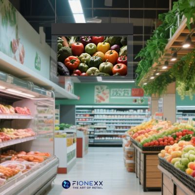 Guter Preis Ultra-schlanke zweiseitige hängende Anzeige Landschaftsbildschirm mit Glasmarge 700nits + 700nits Online