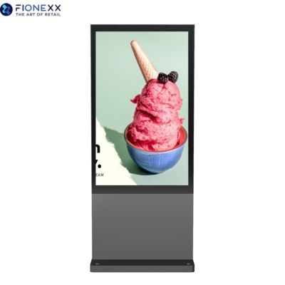 Guter Preis Stromförmiges Gehäuse Fenster Außen digitale Totem 75 Zoll 3840*2160 Online