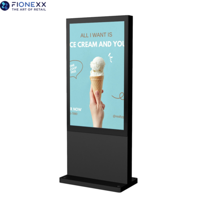 Guter Preis Outdoor Langlebige Werbeanzeige Bildschirm 49 Zoll Schwarz AD-Board Outdoor Lüfterlos vertikaler digitaler Totem Online