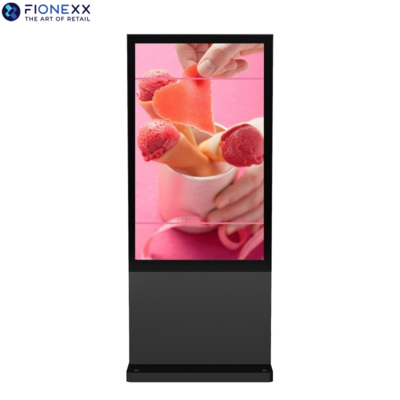 Guter Preis 75 Zoll schwarz Android Outdoor Langlebiger Werbebildschirm Outdoor Lüfterlos vertikaler digitaler Totem Online