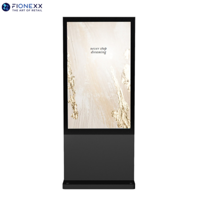 Guter Preis 32 Zoll schwarzer Windows Outdoor-Lüfterloser vertikaler digitaler Totem-Werbebildschirm für den Außenbereich Online