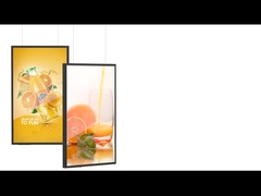 Decken hängende vertikale Werbeanzeige 43 Zoll doppelseitige Fensteranzeige